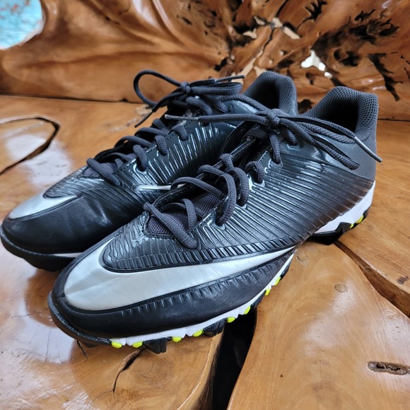 Nike Other - Nike Mens Vapor Shark 2 Cleats Size 10 Black Silver Football Athletic Shoes